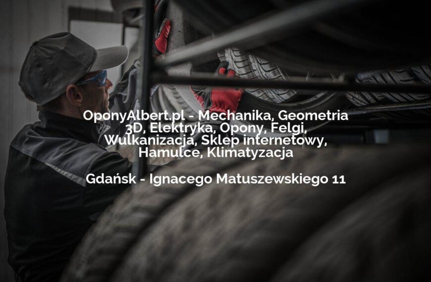 OponyAlbert.pl - Mechanika, Geometria 3D, Elektryka, Opony, Felgi, Wulkanizacja, Sklep internetowy, Hamulce, Klimatyzacja - Gdańsk
